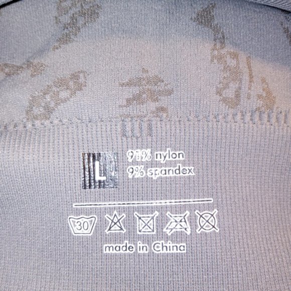 Grey Sultopy Seamless Strappy Criss-Cross Back Ribbed Sports Bra NEW - Picture 3 of 4